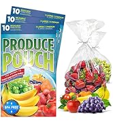 Produce Pouch 30-Pack (15M, 15L) – Keeps Fruits, Vegetables, Herbs Fresh Longer, For Refrigerator...