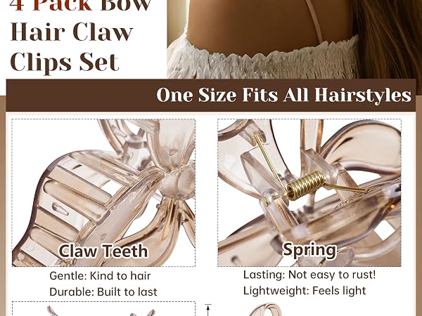 Cute Bow Claw Clips
