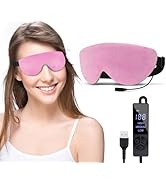 KOVNLO Heated Eye Mask for Dry Eyes, Stye, Blepharitis, Chalazion, Washable USB Electric Warm Hea...