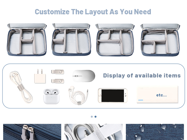 Lanola Electronic Organizer,Travel Cable Organizer