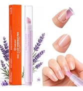 Modelones 3-in-1 Cuticle Remover Pen, Custom Lavender Cuticle Oil Pusher Pen, Nail Strengthener a...