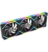 RUIX J2 120mm ARGB PWM Case Fan 3-Pack, Upgraded Snap-On Modular Fans with Contact Pin Connection...