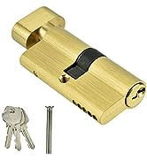 65mm Cylinder Lock Copper Single Open Anti-Theft Door Lock Cylinder with Keys Strong Resistance a...