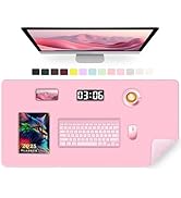 PU Leather Desk Pad Protector, Non-Slip Large Mouse Pad & Keyboard Mat, Waterproof Office Desk Ma...