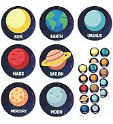 Planet Solar System Stickers for Kids, 1.5" - 20 Sheets, 200 Stickers