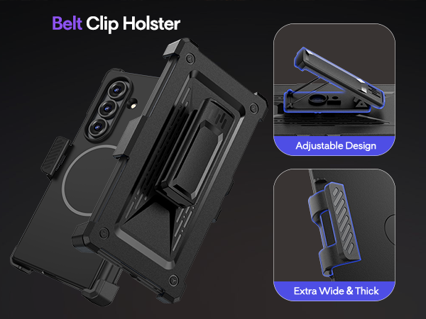 Maxdara for Z Fold 7 Magnetic Case with Belt Clip Holster