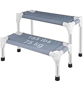 Makerfire Dog Stairs for Small Dogs and Cats (2-Step), Dog Steps for Bed/Couch, Pet Stairs for Do...