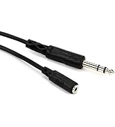 Hosa MHE-310 Headphone Adaptor Cable, 3.5 mm TRS to 1/4 Inch TRS, 10 Feet