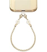 NUBYYA Lostars Metal Phone Chain Wrist Strap & Phone Charm for iPhone – Detachable Hands-Free Lan...