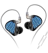 KZ ZAS Pro IEM Wired Earbuds, 7BA+1DD HiFi in Ear Monitor, Studio Headphones with Deep Bass, 2 PI...