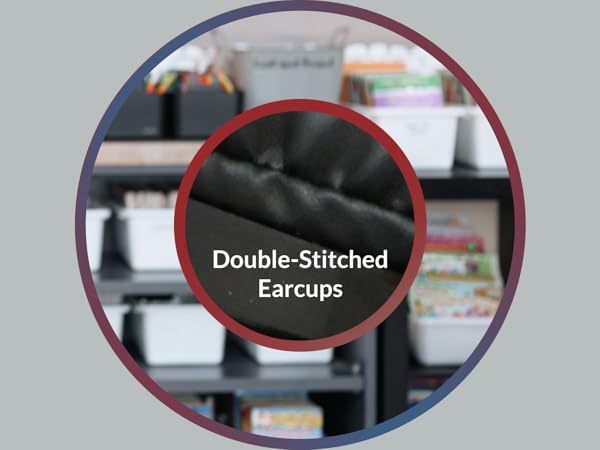 Closeup of a student sitting at their desk, featuring the AC-6014 USB-C classroom headset