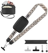 YFWE Clip and Go Strap for Phone with Wallet Crossbody, Adjustable Phone Lanyard with Detachable ...