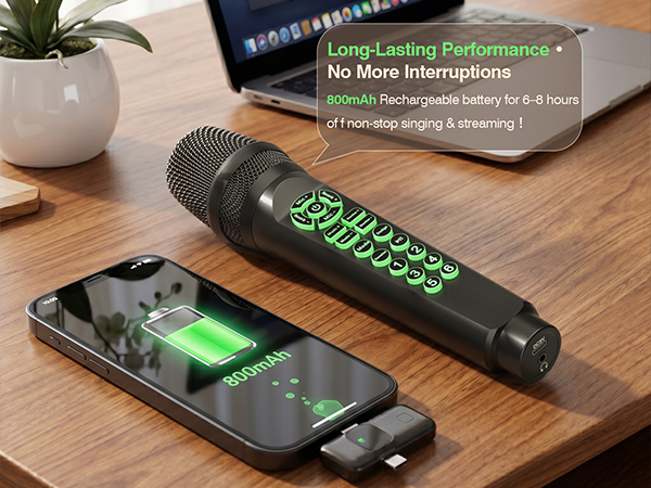MC9 Wireless Bluetooth Live Sound Card Microphone