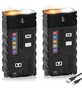 iToncs LED Small Powerful EDC Flashlight with 365nm UV Light,13 Mode,USB C Rechargeable Mini Pock...