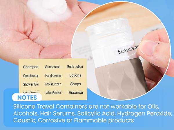 Travel Bottles for Toiletries