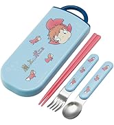 Ponyo Utensil Set - Includes Reusable Fork, Spoon, Chopsticks and Carrying Case - Authentic Japan...