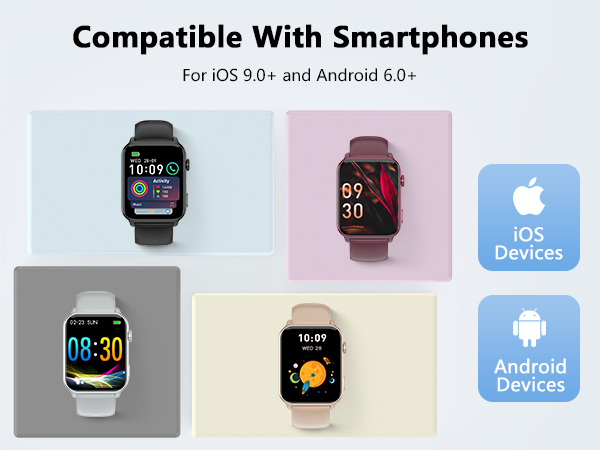 This smartwatch is highly compatible with both Apple and Android smartphones.