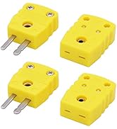 Twidec/2 Pair K Type Male Female Thermocouple Plug Adapter Cable Wire Connector