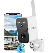 Xega 4G Cellular Security Camera Outdoor Wireless, No WiFi Camera with Built-in SIM Card, 1000mAh...