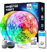 DAYBETTER 100 ft Smart WiFi Led Lights, Led Strip Lights Work with Alexa and Google Assistant, Ap...