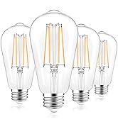 PARTPHONER LED Light Bulbs Dimmable Vintage Edison Bulb, E26 LED Bulb 60W Equivalent 720 Lumens, ...