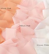Chiffon Ribbon, 1.5in x 3 Rolls Total 24yd Handmade Chiffon Silk Ribbons Fringe & 15 Cards for Gi...
