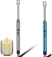 2 PCS Rechargeable Candle Lighters,Arc Lighter,Flameless Electric Lighter Plasma Lighters for Cam...