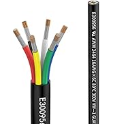 Matugajp 16awg 1.3mm² Electrical Wire 6 Core Extension Cable 20feet UL2464 DC 5V/12V/24V/300V 16 ...