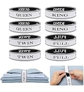 BROPGOD 8 Pcs Bed Sheet Organizer Bands with Hook and Loop Adjustable Sheet Organizers and Storag...