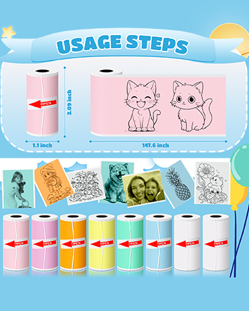 mini printer sticker paper mini thermal printer sticker paper thermal sticker paper