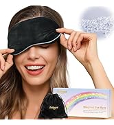 BeHoomi Heated Eye Mask Warm Compress for Eyes, Soothing Weighted Eye Mask for Sleeping, Microwav...
