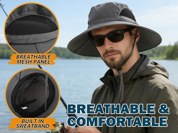 wide brim sun hat for men