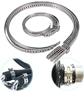 FEBRYTOLD 12 Pcs CV Boot Clamp, 6 Pcs Small and 6 Pcs Large Stainless Steel Universal Adjustable ...