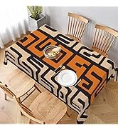 juniissl African Tablecloth Rectangle Table Cover Washable Tabletop for Kitchen Dinning Decoratio...