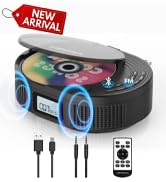 CD Player Portable,MONODEAL Boombox CD Player with Bluetooth Transmitter,FM Radio & Bluetooth Spe...