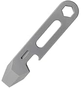 WARHERO 4-in-1 Titanium EDC Pry Bar Multitool with Bottle Opener, Hex Wrench & Ruler, Keychain Po...