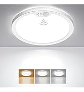 BLNAN Motion Sensor Ceiling Light Wired, 12 Inch 3000K 4000K 5000K Selectable LED Flush Mount Lig...