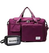 Gym Bag for Women, Dance Bag, Overnight bag, Foldable Travel Duffel Bag, Gym Bag with Wet Pocket ...