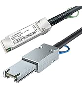 40G QSFP (SFF-8436) to MiniSAS (SFF-8088) DDR Hybrid SAS Cable, 100-Ohm, 0.5 Meter(1.6ft), Copper...