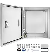 Outdoor Electrical Box 20 x 16 x 10''D NEMA 4X Enclosure Steel Box, Waterproof & Dustproof Outdoo...