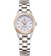 Automatic Watch Fashion Women's Analog Watches Stainless Steel Link Waterproof Ladies Luxury Dres...