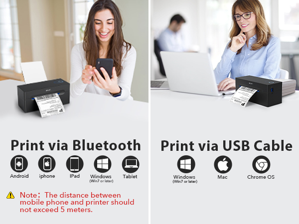 Bluetooth Thermal Shipping Label Printer