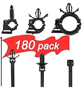180Pcs Wire Loom Clips for Car Push Mount Zip Ties Assorted Sizes Automotive Fuel Line Cable Ties...