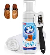 Jevvu Suede Shoe Cleaner, 6.76 fl oz Suede and Nubuck Cleaning Kit with Brush & Towel, Removes Di...
