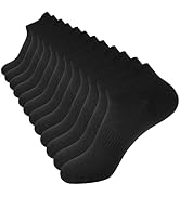 floconssy Ankle Socks for Women, Cotton Running Athletic Socks with Heel Tab Low Cut Sports Short...
