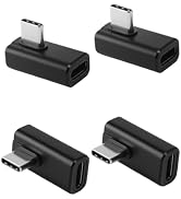 UCEC 4Pack USBC to USBC Angle Adapter, USB C 90 Degree Middle Angle Male to Female Adapter, 240W ...