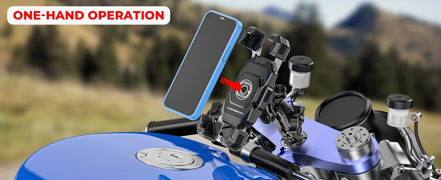 motorcycle fork stem phone mount
