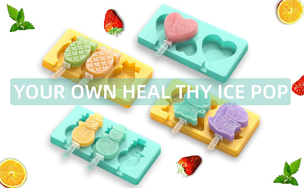 popsicles molds DIY YOUR OWN HEAL THY ICE POP