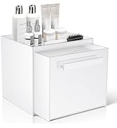 TAINESS Disposable Face Towel Storage Box Compatible with Clean Skin Club Clean Towel XL Acrylic ...