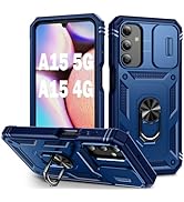 PASNEW for Galaxy A15 5G Phone Case,360° Kickstand & Slide Camera Cover,Military Hard Shell Heavy...